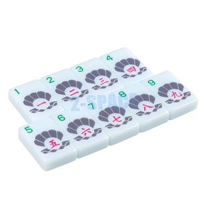 Logo personnalisé de couleur acrylique Mahjong Couleurs vives Poli <span class=keywords><strong>Plage</strong></span> Mahjong Jeu de société Ensemble - Product Image 2