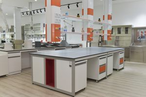 Banco da lavoro in metallo e tavolo da laboratorio odontoiatrico per la scuola di laboratorio chimico cliniche applicazioni farmaceutiche - Product Image 4