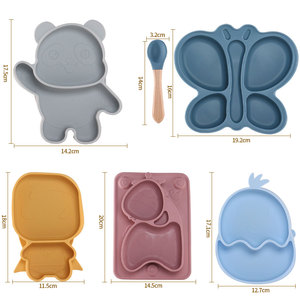 Ensemble de vaisselle en silicone pour bébé, essentiel pour l'alimentation des bébés, design papillon, lot de 2 - Product Image 2