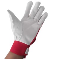 Gants souples en peau de mouton avec dos en tissu élastique en peau de porc pour conducteur, usine électronique, ouvrière, assemblage, soudage TIG