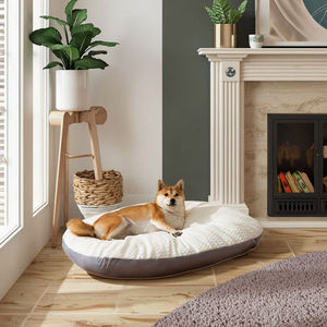 Cama para Perros y Gatos, Diseño de Caseta, para Todas las Estaciones, Felpa Larga, Cálida y Acogedora, Cojín para Mascotas, para Cachorros y Perros Grandes - Product Image 4