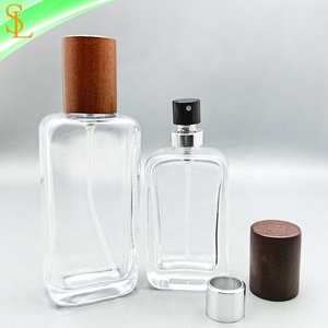 30 <span class=keywords><strong>ml</strong></span> 50 <span class=keywords><strong>ml</strong></span> Fancy Glass Vòng Vai chai nước hoa rỗng với Nắp bằng gỗ mỹ phẩm Glass <span class=keywords><strong>Spray</strong></span> Chai Atomizer chai nước hoa - Product Image 5