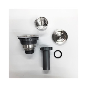 Acier inoxydable 304 Accessoires d'évier de cuisine modernes Finition brossée chromée Filtre de vidange des déchets Filtre à <span class=keywords><strong>queue</strong></span> de tuyau - Product Image 4