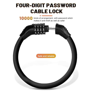 Portable 4-Digit <strong>Code</strong> Bike <strong>Lock</strong> for Mountain Bike <strong>Security</strong> Bicycle <strong>Lock</strong> for <strong>Motorcycle</strong> Scooter - Product Image 3