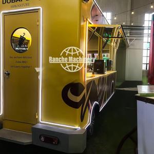 Food Truck Trailer Mobile <b>Kitchen</b> with Multi-layer Shelves Pizza Coffee Ice Cream BBQ Fast Food Cart - Product Image 4
