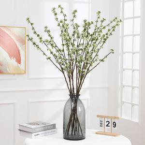 Rama Larga con Hojas, Flores Artificiales, <span class=keywords><strong>Flor</strong></span> de Spiraea Artificial para Decoración Floral del Hogar, Centro de Mesa para Bodas, Guirnalda, Arco - Product Image 1