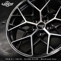 Roues classiques à profil bas 18*8.5 18*10 roues en alliage d'aluminium 5 trous 114.3 noir noir voiture brillant Gunmetal brillant Gunmetal