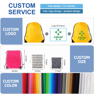 Customizable Logo Non-woven Drawstring <strong>Bag</strong> Gmy Polyester Backpack