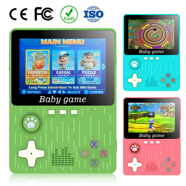 X616 Children Retro Arcade Game Console Support 64G TF Card Built-in 300 16bit Puzzle Games Handheld Gaming Player with Joystick