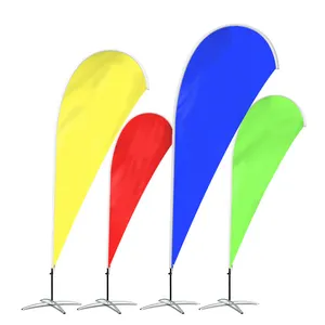 Рекламный наружный Летающий баннер на заказ, каплеобразные флаги, пляжный флаг с перьями