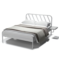 Lit double plateforme en acier robuste avec palette pour appartement