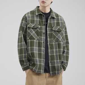 All'ingrosso camicia di flanella su misura molti colori nuove camicie da uomo a maniche lunghe camice casual giacca di cappotto invernale per gli uomini - Product Image 2