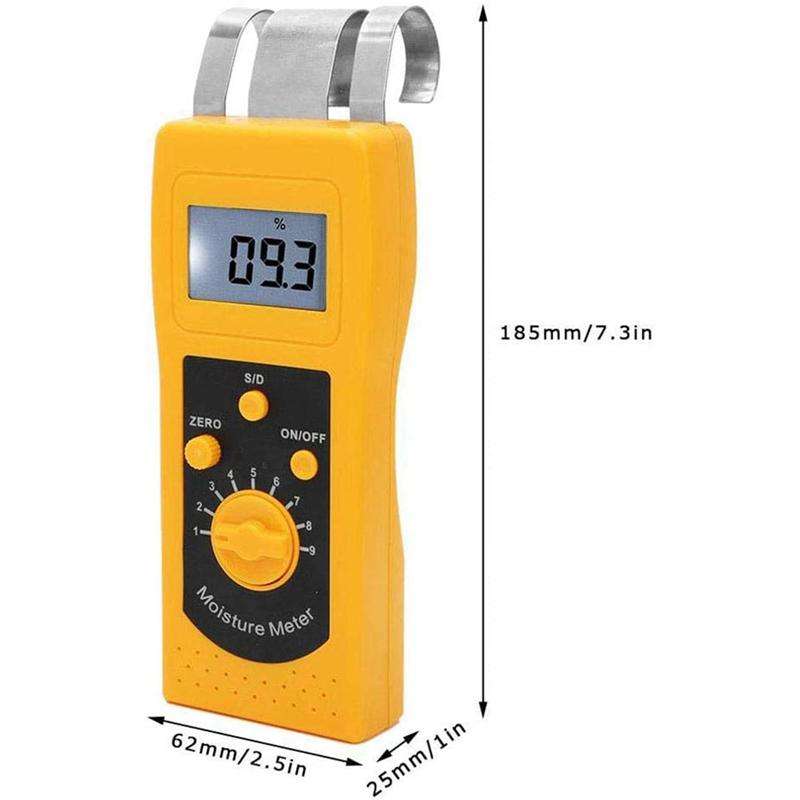 DM200T Metal Sensor Hygrometer for Textiles Textile Moisture Detector ...