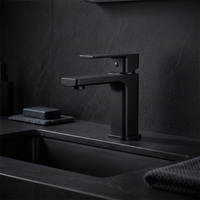 Robinet de lavabo en laiton à poignée unique pour salle de bain