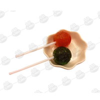 Sucettes Halal enrobées aux fruits, en gros, bonbons en forme de boule multi-saveurs, emballage en sachet
