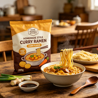 200g Japanese Style Curry Ramen Noodles Instant Fried Pack OEM Private Label Fast Delivery Alibaba