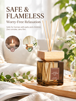 Diffuseur de parfum d'ambiance de luxe 500 ml avec couvercle en bois, diffuseur d'arômes longue durée pour la décoration de la chambre et du salon
