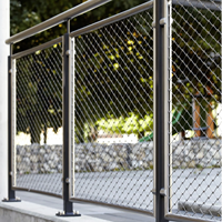 Prix usine Ss 316 acier inoxydable câble métallique virole maille filet pour balcon escalier balustrade Protection