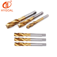 HYGOAL Tige de taraudage hélicoïdale HSS de haute qualité à haute teneur en cobalt, à rainure droite, pour la taraudage de la laiton et des métaux