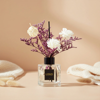Diffuseur d'huiles essentielles artisanal en verre FRHY Luxury 50ml, sans alcool, sans plomb, écologique, pour chambre et toilettes.