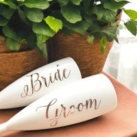 Flûte à champagne en plastique acrylique incassable et réutilisable, avec logo personnalisé OEM, pour demoiselle d'honneur, idéale pour mariage et événements