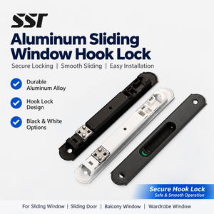 SSR SSR-1 ชุดล็อคประตูบานเลื่อนแบบดั้งเดิม ผลิตจากโลหะผสมสังกะสีและอะลูมิเนียม ทนทาน พร้อมกลอนหน้าต่างแบบฝัง  ด้ามจับแบบซ่อน  พร้อมสกรู  รับประกัน 1 ปี - Product Image 1