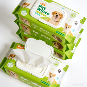 Toallitas Húmedas Hipoalergénicas para Mascotas, Toallitas <span class=keywords><strong>de</strong></span> Limpieza e Hidratación para Patas, Trasero, Orejas y Ojos <span class=keywords><strong>de</strong></span> Perros - Product Image 2