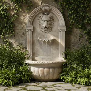Römischer Wandbrunnen mit Löwenkopf aus Kunstharz für Innen/Außen, Handgefertigt, Klassisch Antik LWY - Product Image 6