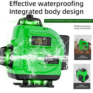 Nivel Láser Verde de 16 Líneas con Pantalla Digital, Nivelación Automática, Alta Intensidad para Exteriores, Grado Industrial - Product Image 4