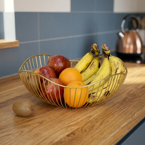 Fruit <b>Basket</b> 40x40x25cm Minimalist Design Kitchen <b>Storage</b> Container Durable Metal Wire <b>Mesh</b> Single Tier - Product Image 5