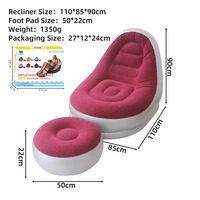 Canapé gonflable pliable personnalisé, chaise longue portable à coussin d'air, imperméable, pour la plage et le camping, conception OEM
