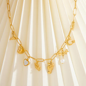 Collar de Acero Inoxidable con Colgante de Caballito de Mar Chapado en Oro de 18K, Amuleto de Corona, Joyería para Mujer, Regalo, Collares de Moda - Product Image 3