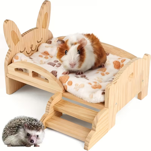<span class=keywords><strong>Lit</strong></span> pour animaux de compagnie en <span class=keywords><strong>bois</strong></span> <span class=keywords><strong>Lit</strong></span> en <span class=keywords><strong>bois</strong></span> confortable avec escaliers Cabane pour petits animaux détachable Habitats pour lapin furet <span class=keywords><strong>Lit</strong></span> pour animaux de compagnie en <span class=keywords><strong>bois</strong></span> massif - Product Image 1