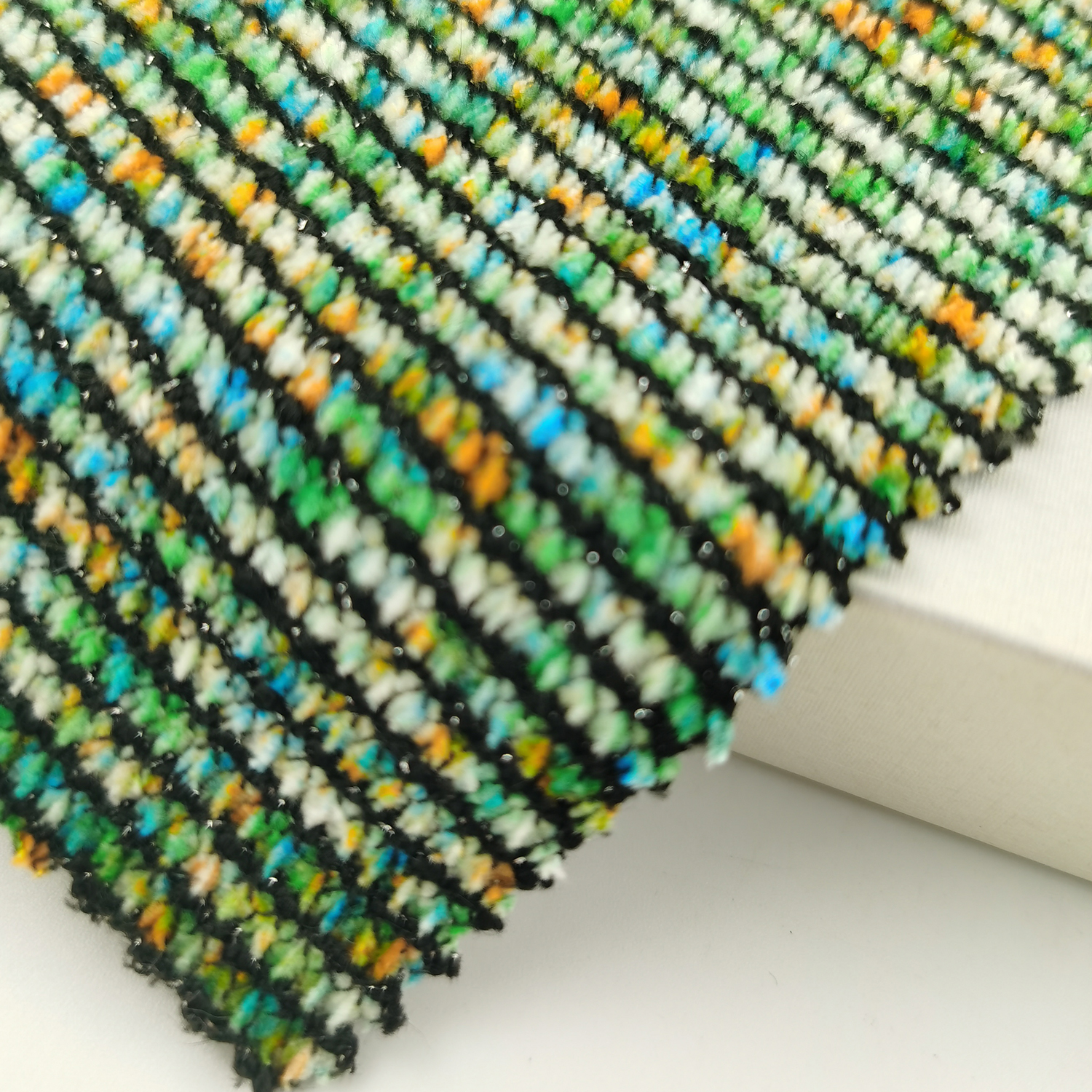 Оптовая продажа, жаккардовое плетеное трикотажное широкое вельветовое пальто, куртка из полиэстера