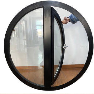 창고 응용 프로그램 용 알루미늄 원형 창 허리케인 충격 방음 이중 유약 원형 창 - Product Image 3