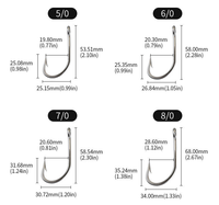 Nouveau TUOLI TL851 5/0 #   à 16/0 #   Hameçons de pêche au thon en acier inoxydable haute résistance 7731 SS, appâts vivants, gros gibier, pêche en eau salée