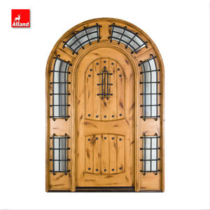 Pintu Masuk Kayu Gaya Spanyol Dengan Lubang Komunikasi Operasional Dengan 2 Jendela Samping Dengan Transom - Product Image 2