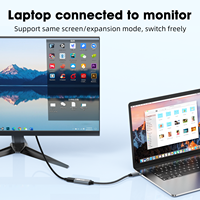 Câble adaptateur USB Type C vers HDMI femelle 4K avec gaine en PVC, connecteurs plaqués or, boîtier en alliage d'aluminium