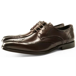 Zapatos Oxford de Cuero Genuino Impermeables con Logotipo Personalizado, Zapatos de Vestir Ligeros y Transpirables de Diseño de Lujo para Hombre - Product Image 6