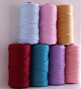 <span class=keywords><strong>Cuerda</strong></span> de macramé de un solo hilo <span class=keywords><strong>Cuerda</strong></span> de algodón Macramé Cordón de macramé trenzado de 5 <span class=keywords><strong>mm</strong></span> Cuerdas de algodón - Product Image 1