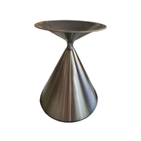 Base de table conique intégrée en acier inoxydable brossé, style moderne, pieds de meubles, base de table basse pour hôtel, café