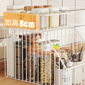 Spice Rack Tiered <b>Storage</b> Basket L Size Stackable <b>Kitchen</b> Cabinet Organizer For Spices And Condiments - Product Image 3