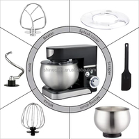 Robot de cuisine Shinechef, batteur sur socle planétaire, 5 L, acier inoxydable, 1000 W, design à tête inclinable, mélangeur électrique domestique OEM pour pâte/gâteau