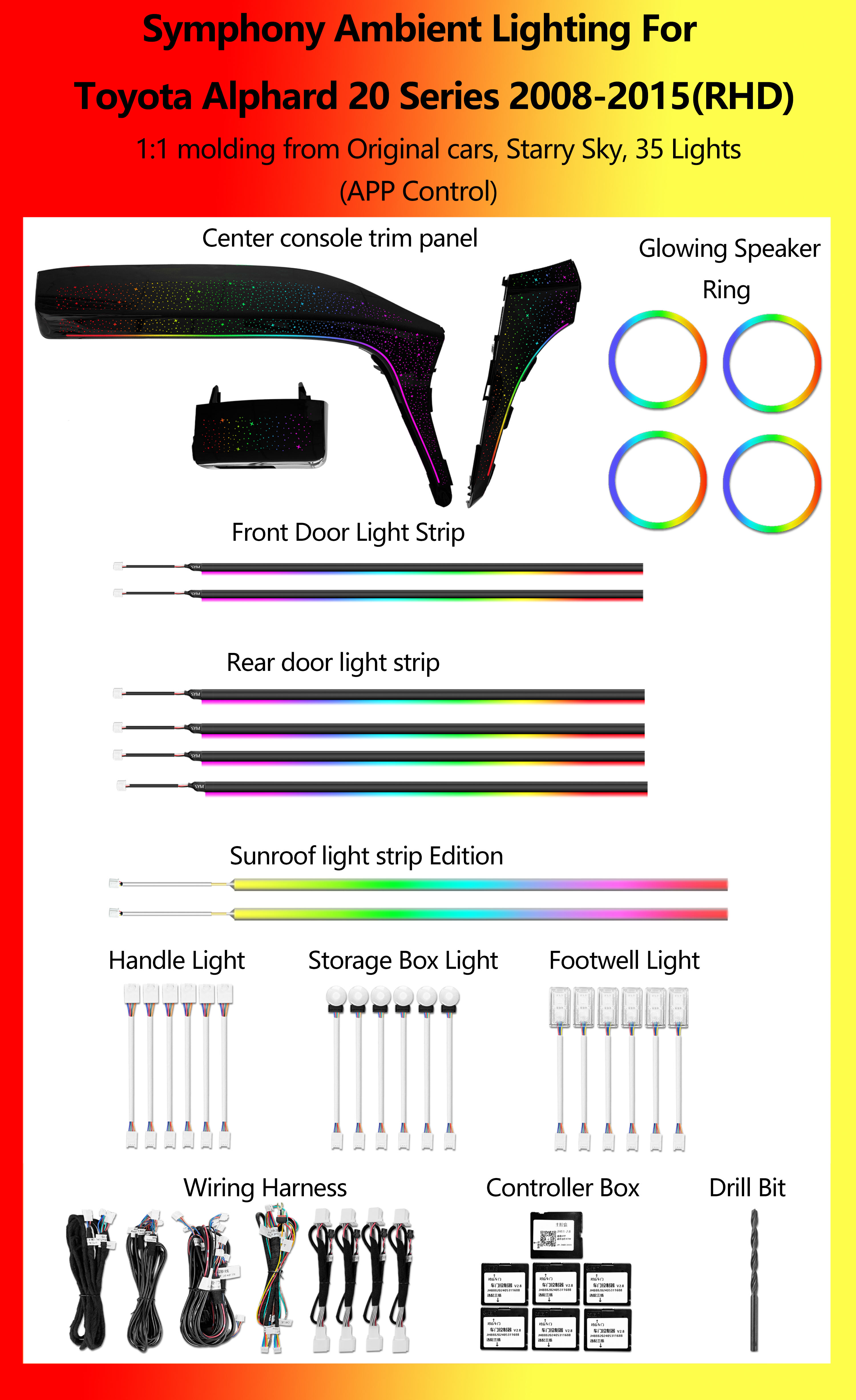 โตโยต้า อัลพาร์ด ซีรีส์ 20 สตาร์รี่ สกาย ซิมโฟนี 35 ไฟ RHD