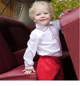 Costume de gentleman pour garçons ensemble de vêtements de boutique pour enfants chemise à revers à manches longues <span class=keywords><strong>pantalon</strong></span> court bleu tenues pour bébé garçon pour la fête d'anniversaire - Product Image 4