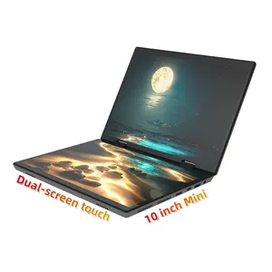 10 Inch + 10 Inch Dual Screen Touch Monitor Yoga Portable Mini RAM DDR4 32GB Laptop With 360 Degrees Foldable Design For Editor