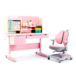 Ergonomic <b>Kids</b> <b>Table</b> With 20 to 30 Inch Height Adjustable Desk Chair Set Desktop 23x47 Inch Bedroom Children Desk <b>Study</b> <b>Table</b> - Product Image 1