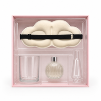 Emballage en blister en papier kraft transparent personnalisé, boîte cadeau rigide de luxe pour diffuseur de parfum, masque pour les yeux, insert moulé sur mesure, gaufrage UV