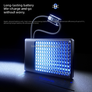 Banco de Energía Delgado de Alta Capacidad de 10000 mAh, Estación de Carga Portátil de Carga Rápida de 22.5 W, Cargador de Teléfono <span class=keywords><strong>Celular</strong></span> con Cables Integrados y Pantalla LED - Product Image 4