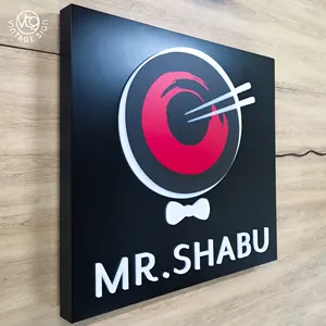 Professional Factory Make Lightbox Outdoor 3d Led Lighted Box Letters Metal Storefront Sign With Wholesale Price